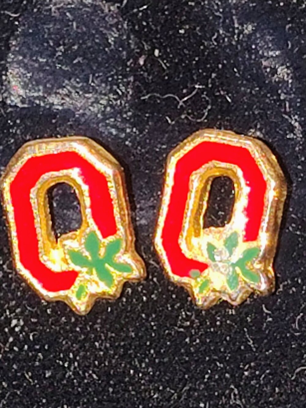 Ohio State Buckeyes Block O Stud Earrings – Licensed NCAA – 0.5"